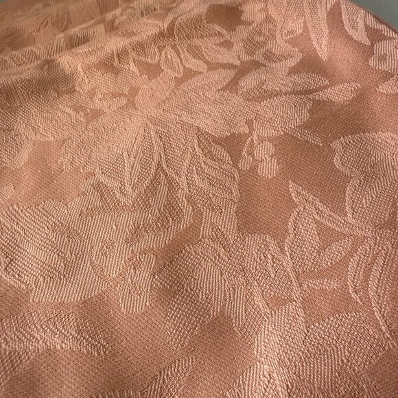 Set of 8 Vintage Damask Napkins 17x17" Square Floral Coral Warm Pink - Picture 4 of 7